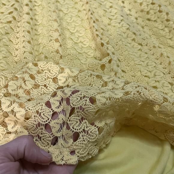 Rabbit Rabbit Rabbit Yellow Mid Length Lace Overlay Dress - Picture 8 of 10